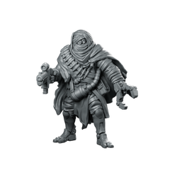 Outcast Ashwaste Ravager Miniature Cloaked Sci-Fi Raider Miniature 360 Spin 01