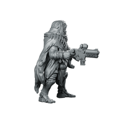 Outcast Ashwaste Ravager Miniature Cloaked Sci-Fi Raider Miniature 360 Spin 03