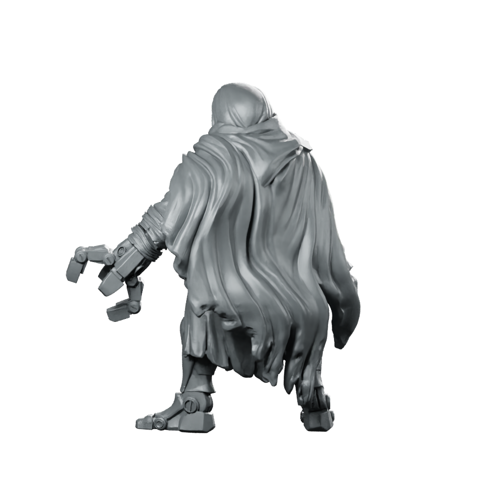 Outcast Ashwaste Ravager Miniature Cloaked Sci-Fi Raider Miniature 360 Spin 06