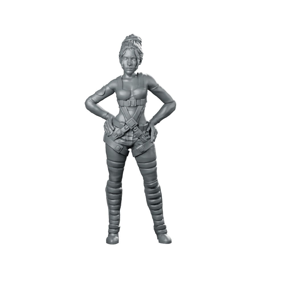 Outerland Solo Pampam Flores Operative Female Miniature 360 Spin 01