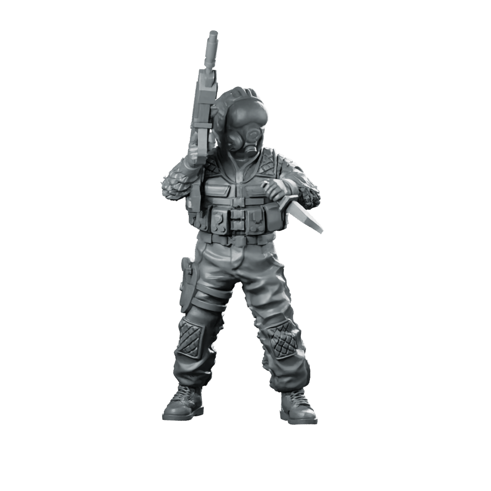 Owlf Operative Fire Team Member 1 Miniature Tactical - Papsikels Miniatures - We Print Miniatures