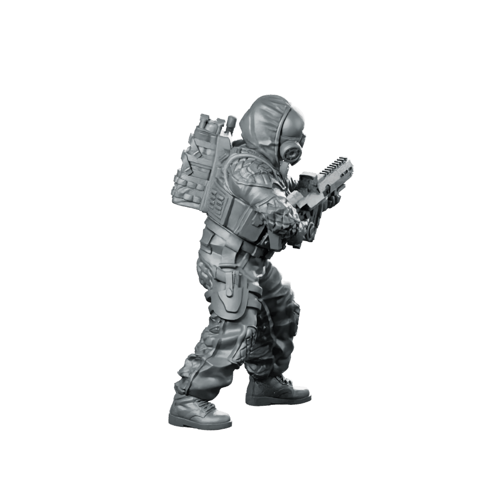 Owlf Operative Fire Team Member 2 Miniature Tactical - Papsikels Miniatures - We Print Miniatures