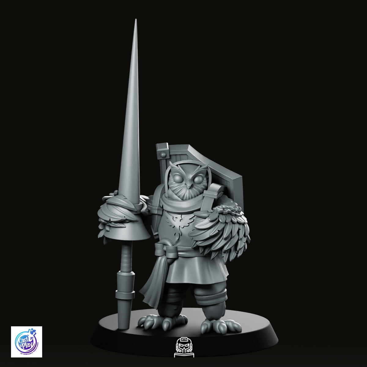 Owlfolk Squire Miniature - CastNPlay - We Print Miniatures