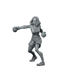 Paige Boxer Female Boxer Brawler Survivor Miniature Miniature 360 Spin 01