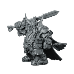 Paladin Dwarf Miniature Dwarf King Miniature 360 Spin 01