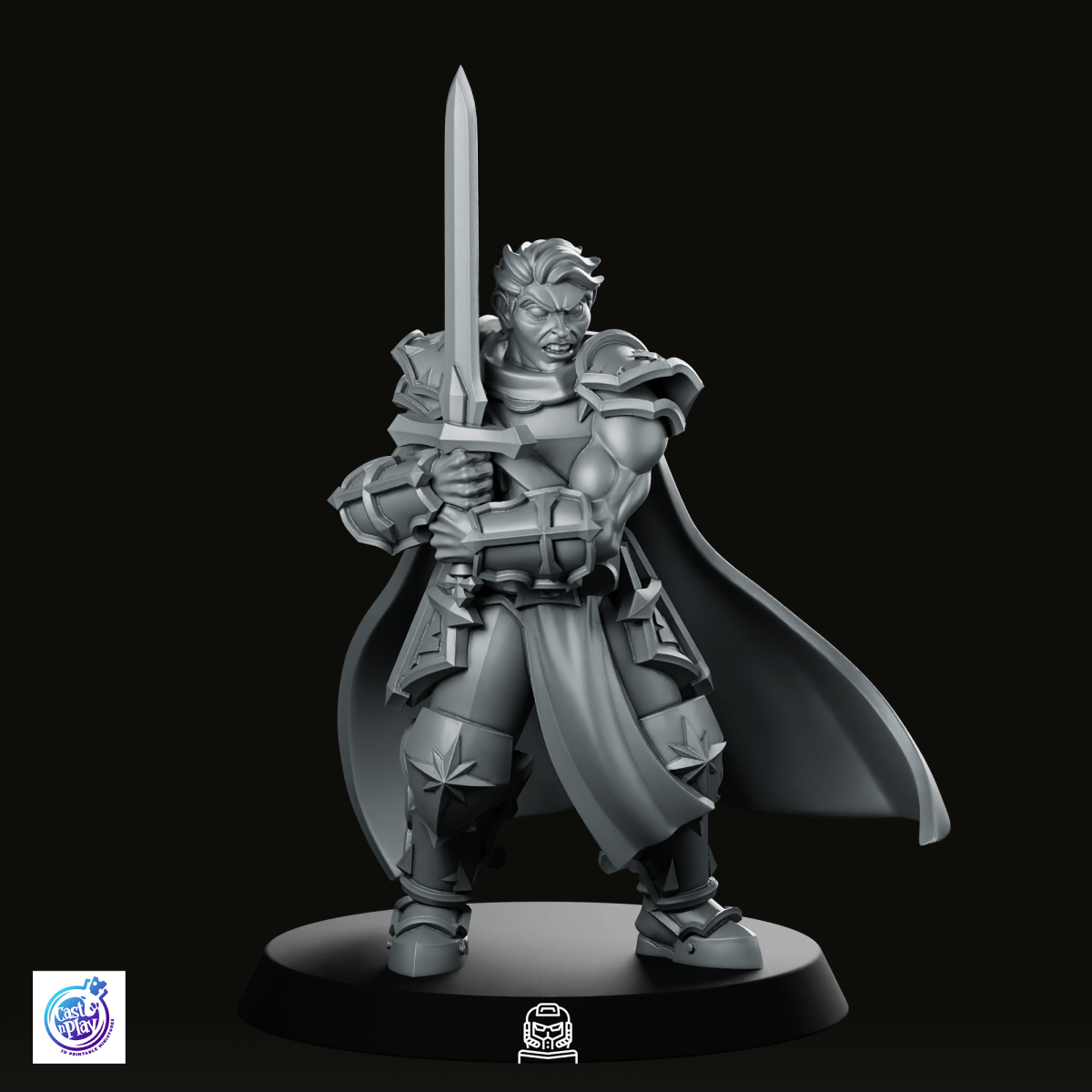 Paladin Stance Miniature - CastNPlay - We Print Miniatures