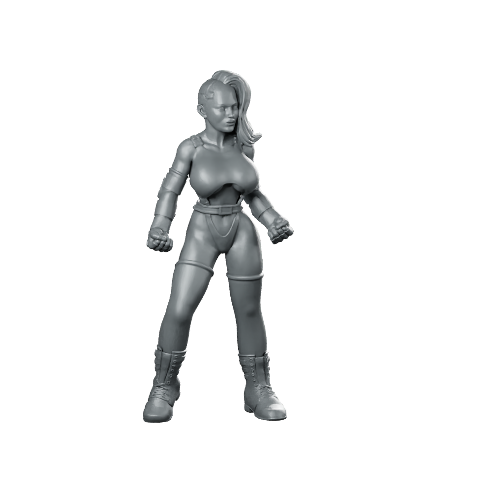 Aetif Lockrock CyberPunk Babe Miniature Sci-Fi Gang Hero Miniature 360 Spin 01