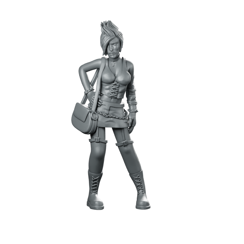 Cyberpunk Citizen Carlita Miniature Stylish Female Operator Miniature 360 Spin 01