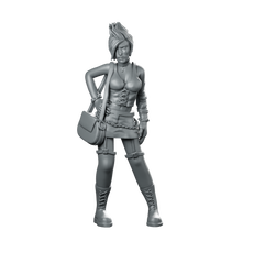 Cyberpunk Citizen Carlita Miniature Stylish Female Operator Miniature 360 Spin 01