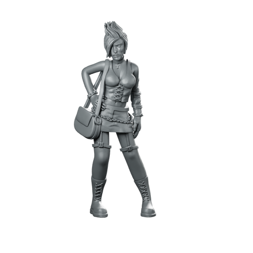 Cyberpunk Citizen Carlita Miniature Stylish Female Operator Miniature 360 Spin 01