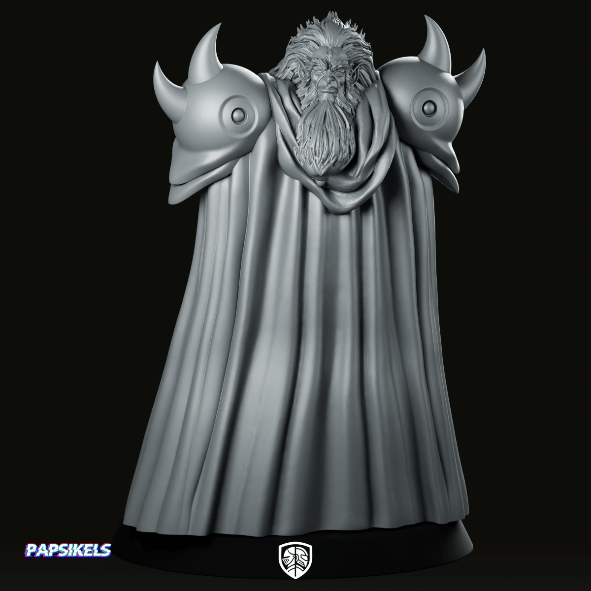 Papsilord Waferdanos Human Form Miniature Robed Psyker - Papsikels Miniatures - We Print Miniatures