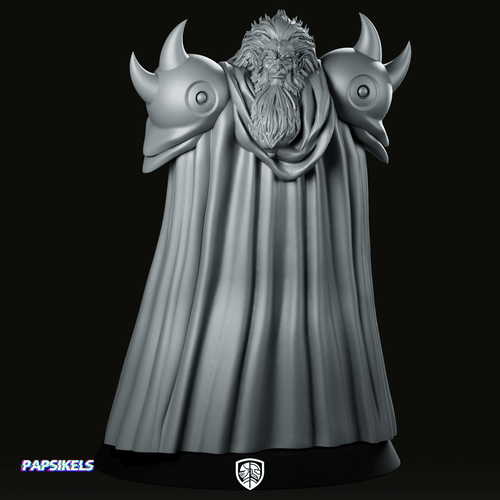 Papsilord Waferdanos Human Form Miniature Robed Psyker - Papsikels Miniatures - We Print Miniatures