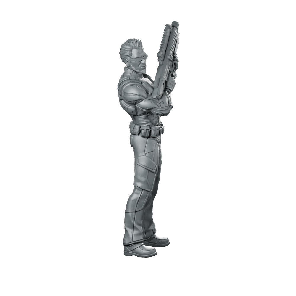 Papz Industries Cybernetic Chief Security 1 Miniature Sci-Fi Miniature 360 Spin 02