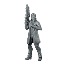 Papz Industries Cybernetic Chief Security 3 Miniature Sci-Fi Miniature 360 Spin 01