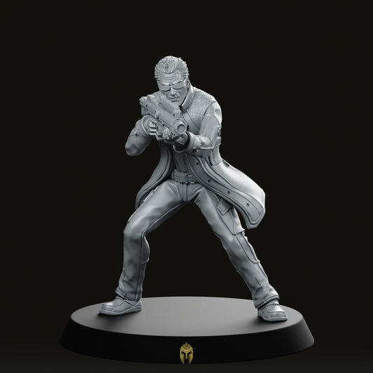 Papz Industries Cybernetic Chief Security 4 Miniature -Papsikels Miniatures - We Print Miniatures