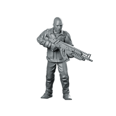 Papz Industries Gunner Bro 1 Miniature Sci - Fi Soldier - Papsikels Miniatures - We Print Miniatures