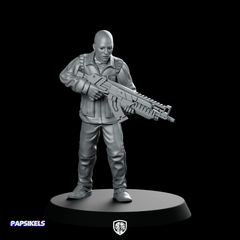 Papz Industries Gunner Bro 1 Miniature Sci - Fi Soldier - Papsikels Miniatures - We Print Miniatures
