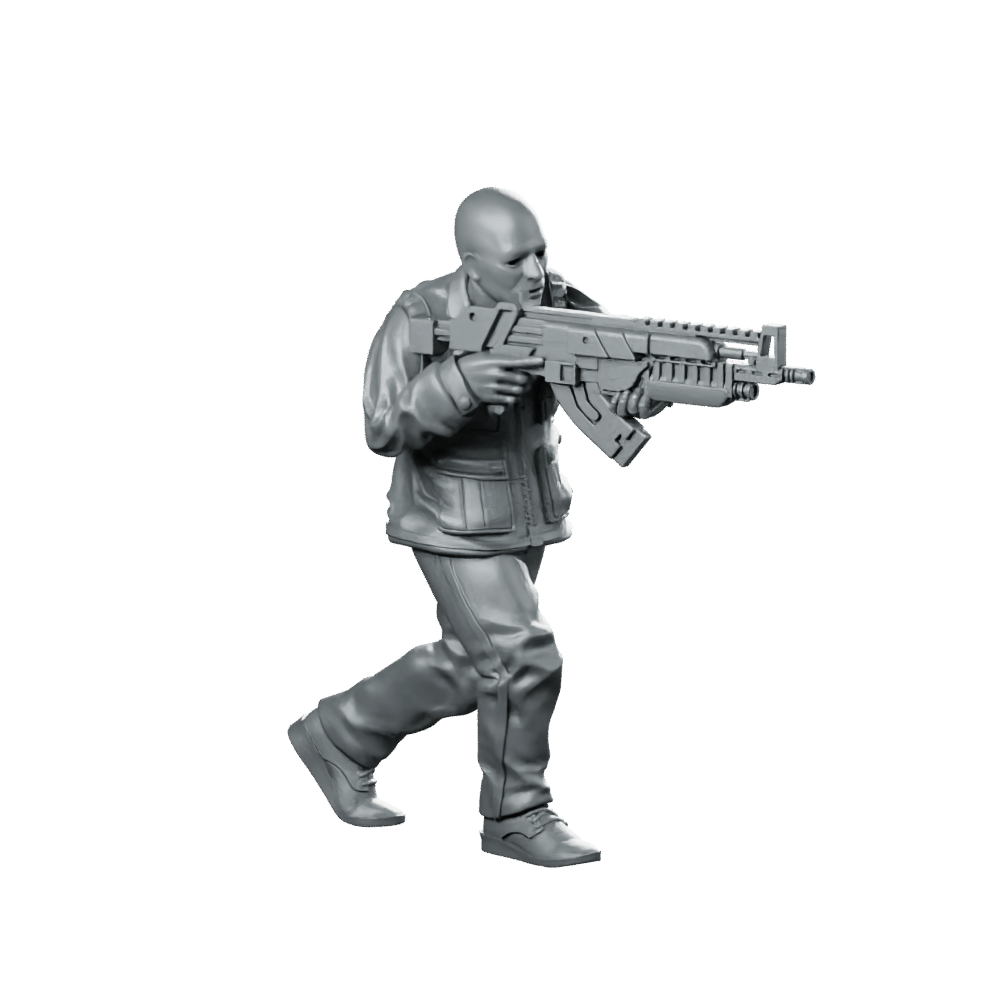 Papz Industries Gunner Bro 2 Miniature Sci - Fi Soldier - Papsikels Miniatures - We Print Miniatures