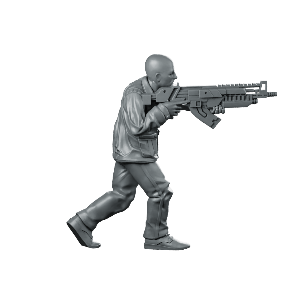 Papz Industries Gunner Bro 2 Miniature Sci - Fi Soldier - Papsikels Miniatures - We Print Miniatures