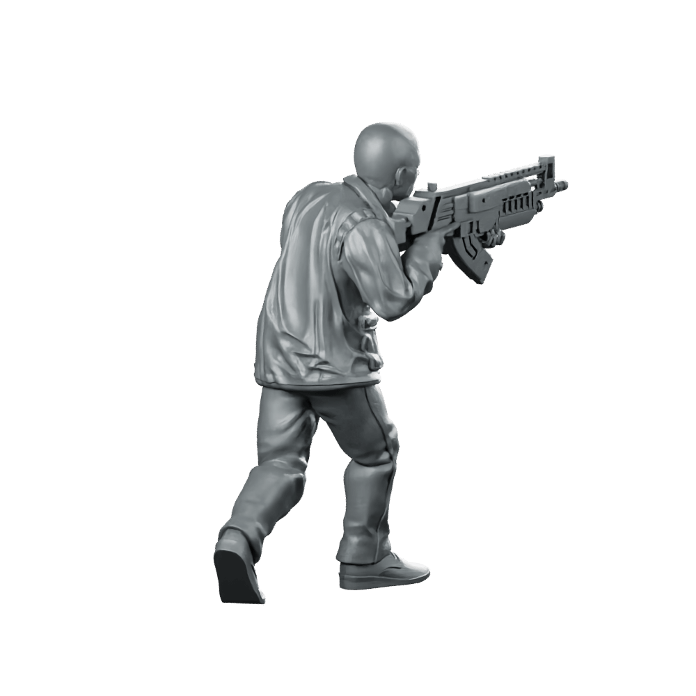 Papz Industries Gunner Bro 2 Miniature Sci - Fi Soldier - Papsikels Miniatures - We Print Miniatures