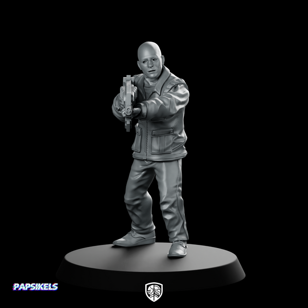 Papz Industries Gunner Bro 3 Miniature Cyberpunk Soldier
