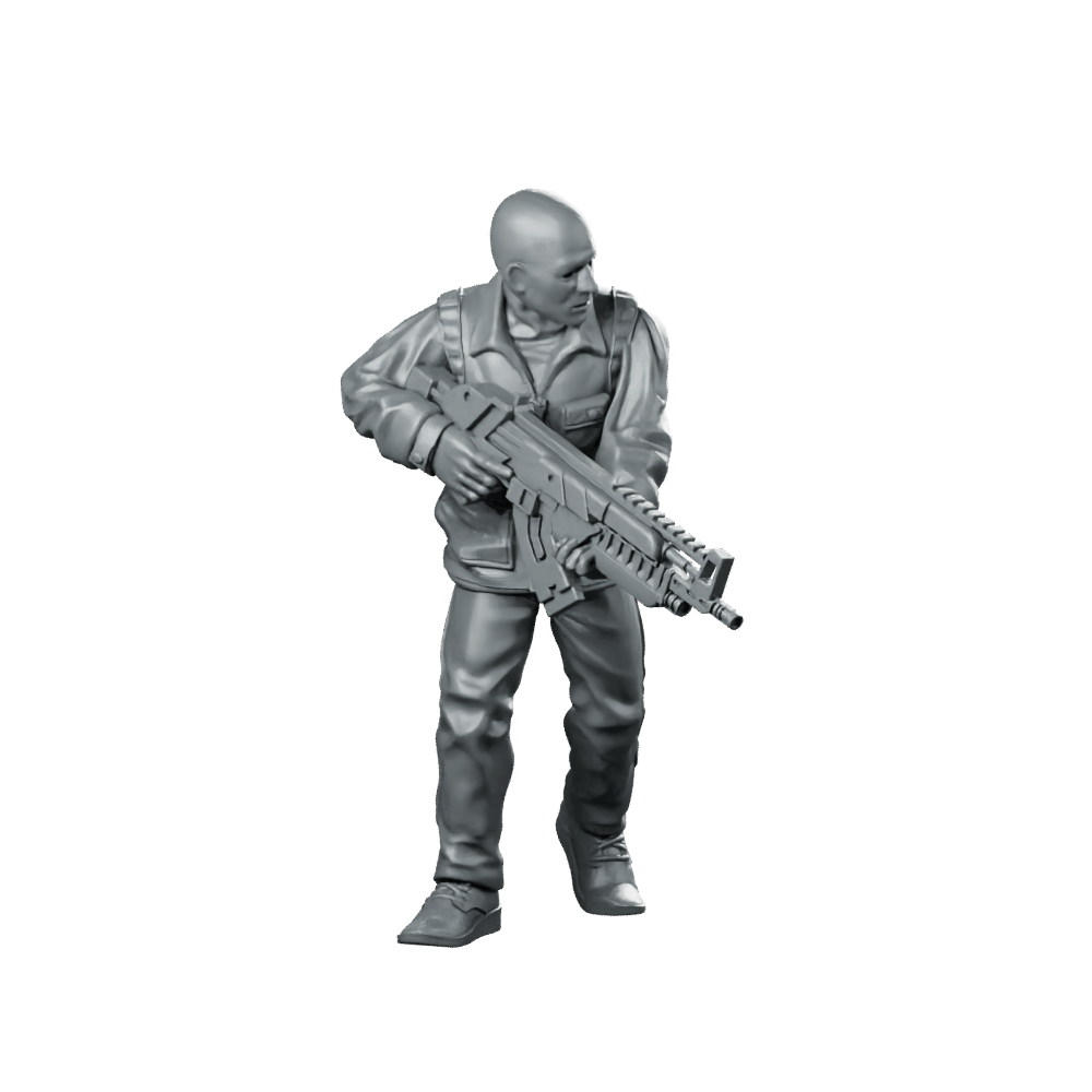 Papz Industries Gunner Bro 4 Miniature Sci - Fi Soldier - Papsikels Miniatures - We Print Miniatures