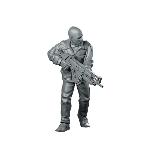 Papz Industries Gunner Bro 4 Miniature Sci - Fi Soldier - Papsikels Miniatures - We Print Miniatures