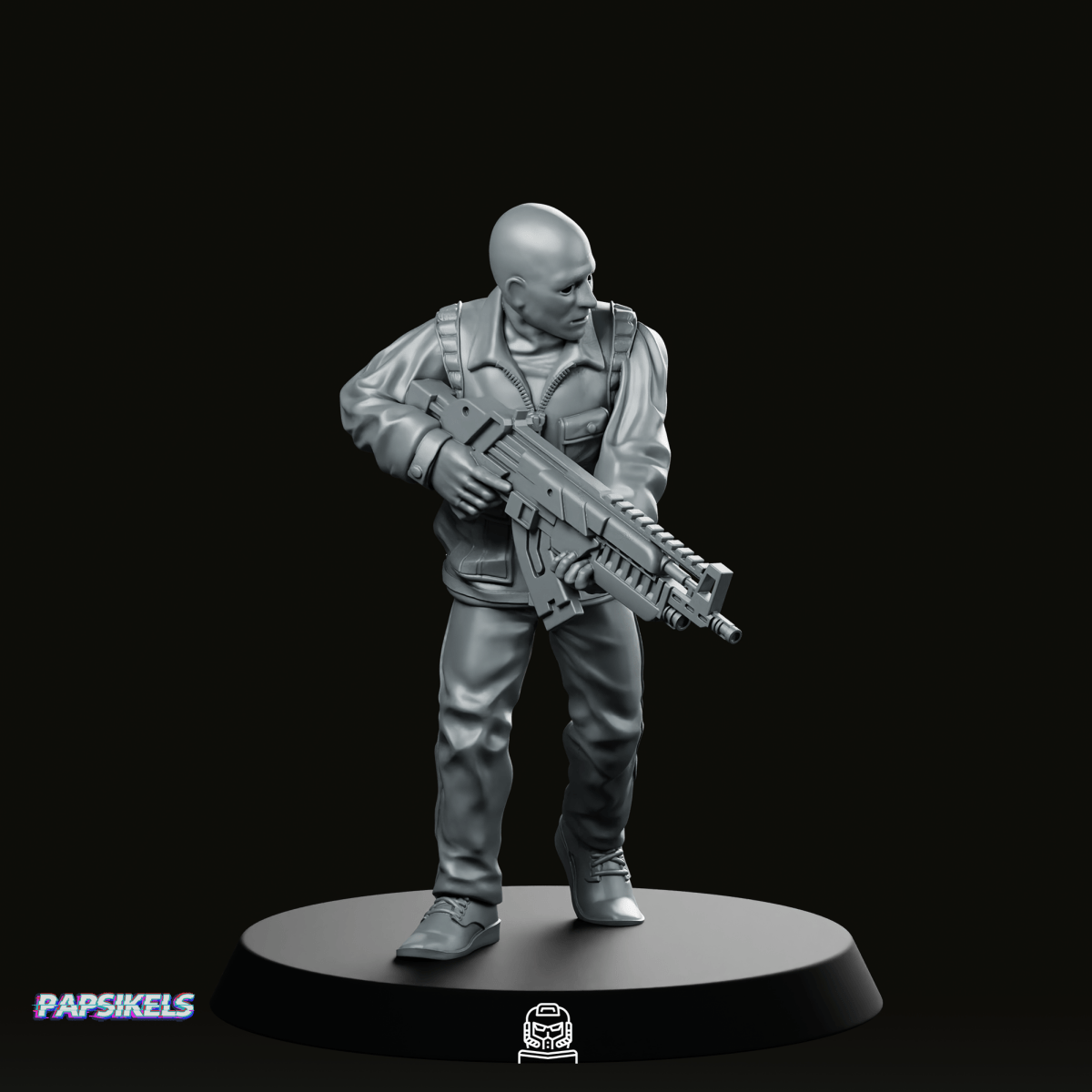 Papz Industries Gunner Bro 4 Miniature - Papsikels Miniatures - We Print Miniatures
