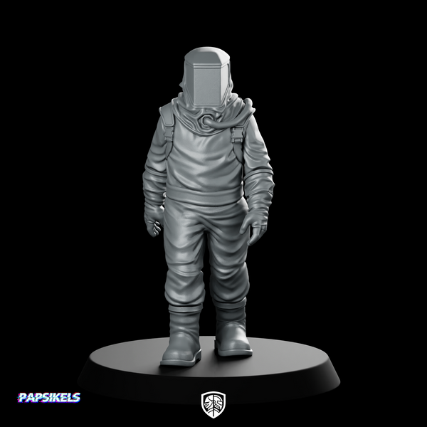 Papz Industries Hazmat Scientist 1 Miniature Sci-Fi Resin