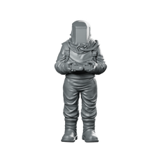 Papz Industries Hazmat Scientist 3 Miniature Resin Sci-Fi Miniature 360 Spin 01