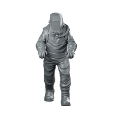 Papz Industries Hazmat Scientist 5 Miniature Cyberpunk Miniature 360 Spin 01