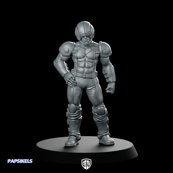 Papz Industries Henchmen B Miniature Sci - Fi Enforcer - Papsikels Miniatures - We Print Miniatures