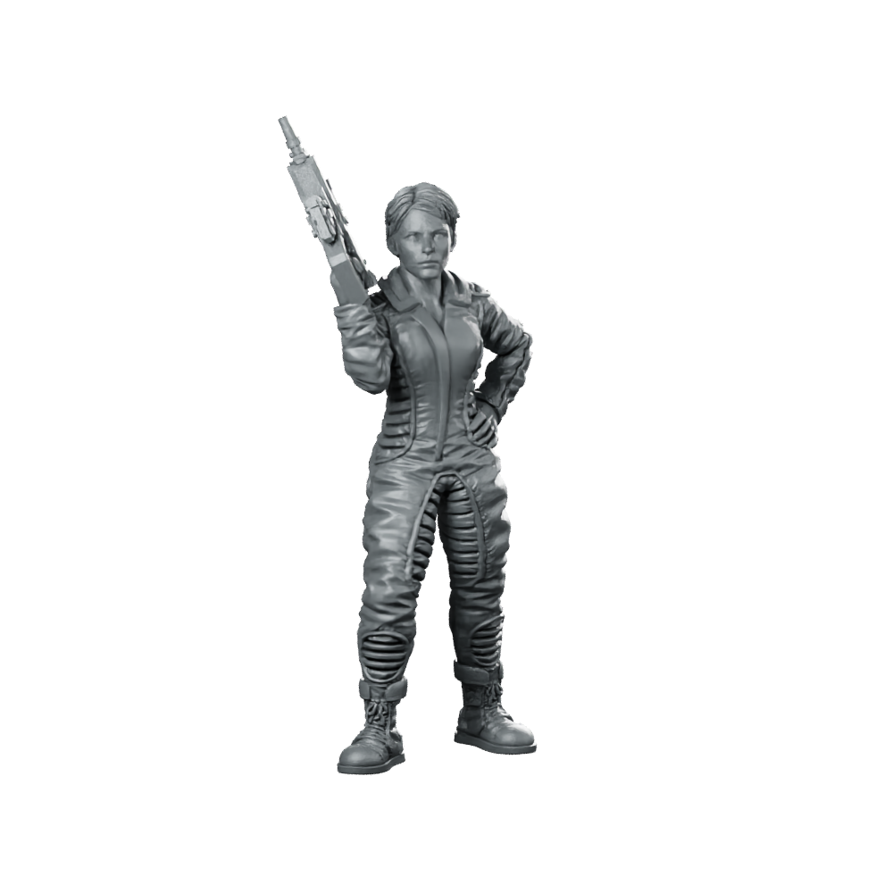 Rinowa Rider Science Fiction Miniature Raygun Heroine Miniature 360 Spin 01