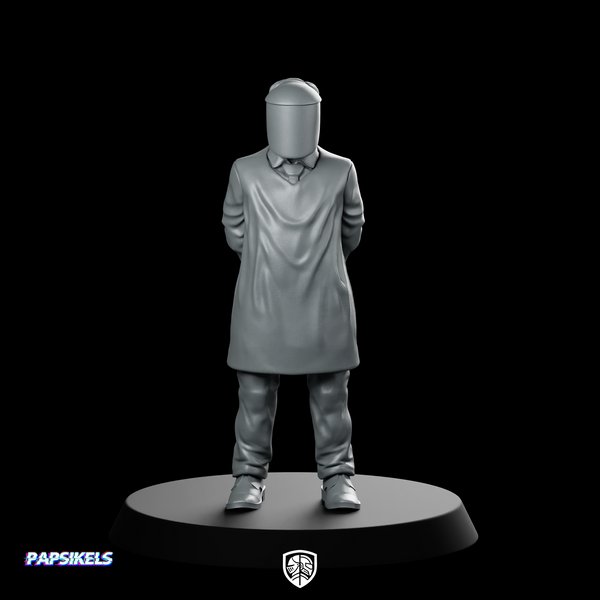 Papz Industries Retrieval Scientist 1 Miniature Masked Cyberpunk