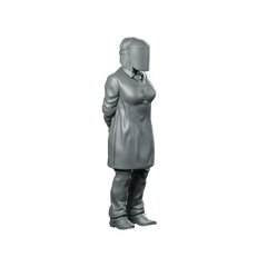 Papz Industries Retrieval Scientist 6 Miniature Cyberpunk Operative - Papsikels Miniatures - We Print Miniatures