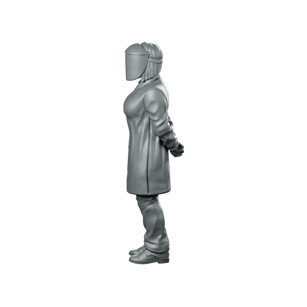 Papz Industries Retrieval Scientist 6 Miniature Cyberpunk Operative - Papsikels Miniatures - We Print Miniatures