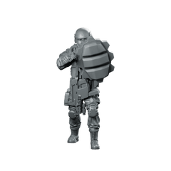 Papz Industries Specops Operator 1 Miniature Sci - Fi Shield - Papsikels Miniatures - We Print Miniatures