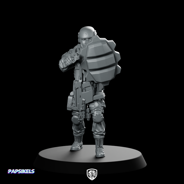 Papz Industries Specops Operator 1 Miniature Sci-Fi Shield