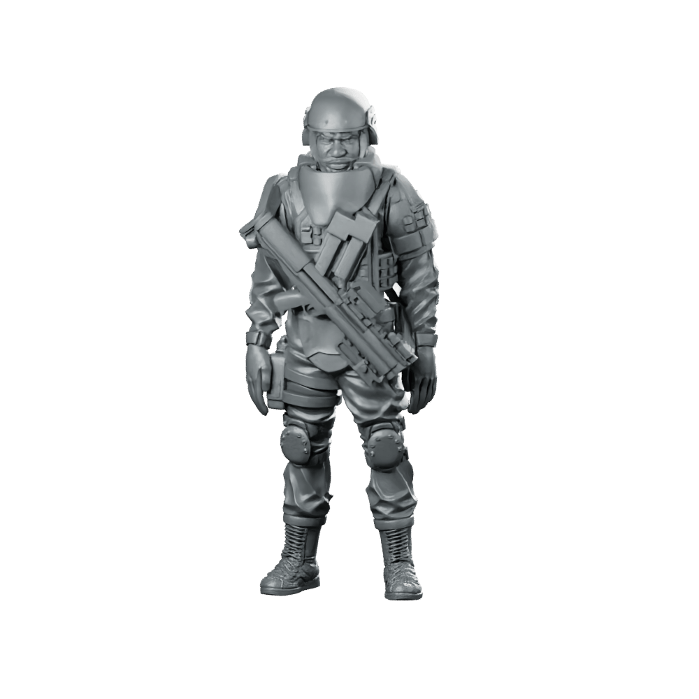 Papz Industries Specops Squad Leader Miniature Sci - Fi Tactical - Papsikels Miniatures - We Print Miniatures