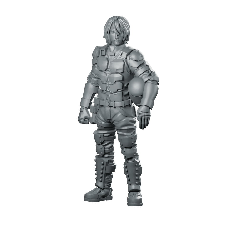 PAPZ Industries Synthetic Human 1 Miniature Armoured Sci - Fi - Papsikels Miniatures - We Print Miniatures