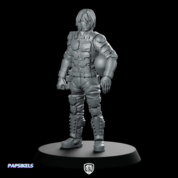 PAPZ Industries Synthetic Human 1 Miniature Armoured Sci - Fi - Papsikels Miniatures - We Print Miniatures