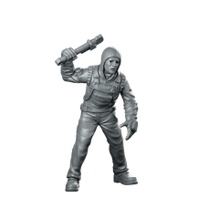 Papz Industries Working Bro 01 Miniature Cyberpunk Enforcer Miniature 360 Spin 01