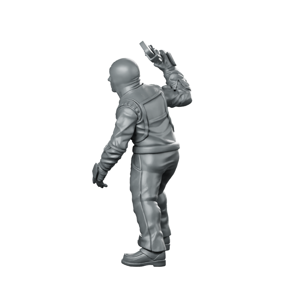 Papz Industries Working Bro 01 Miniature Cyberpunk Enforcer Miniature 360 Spin 06