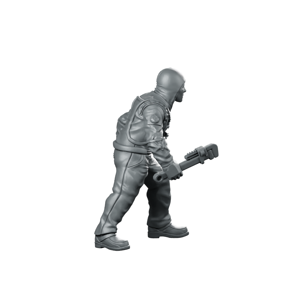 Papz Industries Working Bro 02 Miniature Cyberpunk Operative Miniature 360 Spin 03