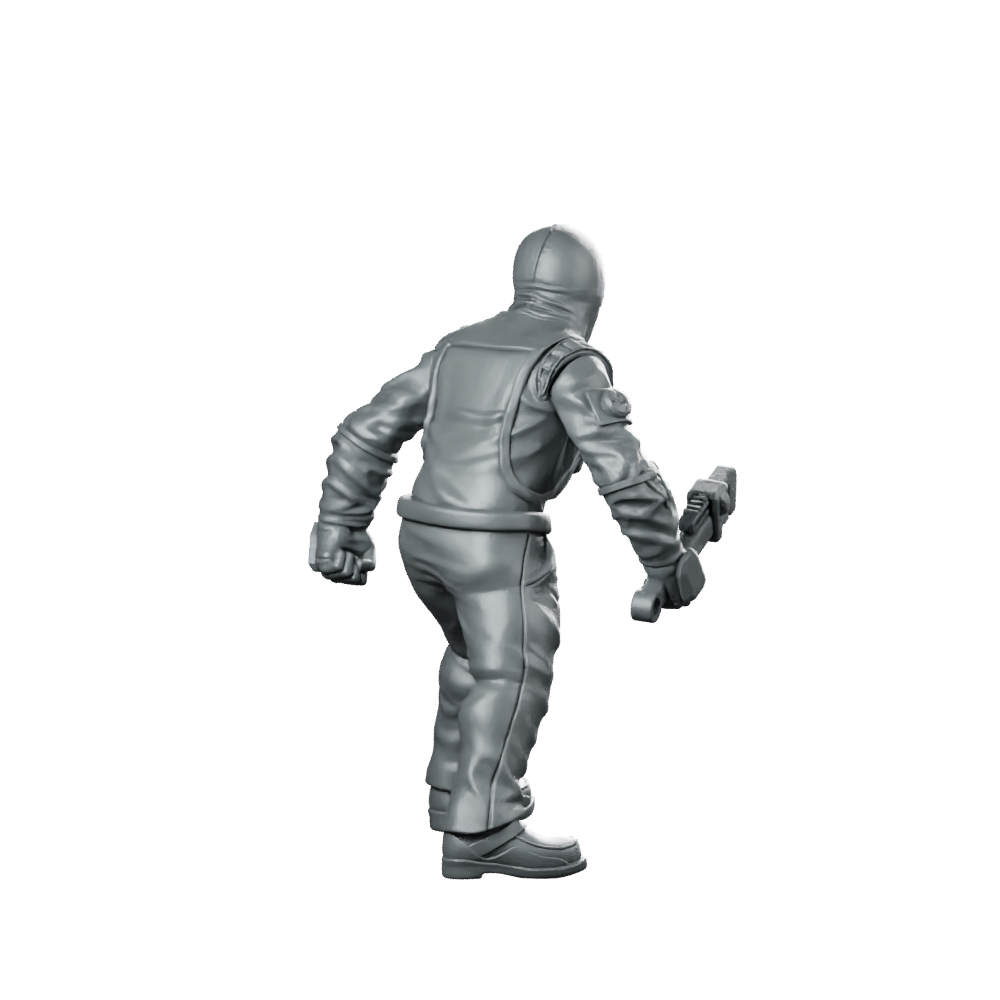 Papz Industries Working Bro 02 Miniature Cyberpunk Operative Miniature 360 Spin 04