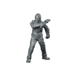 Papz Industries Working Bro 04 Miniature Cyberpunk Gangster Miniature 360 Spin 01
