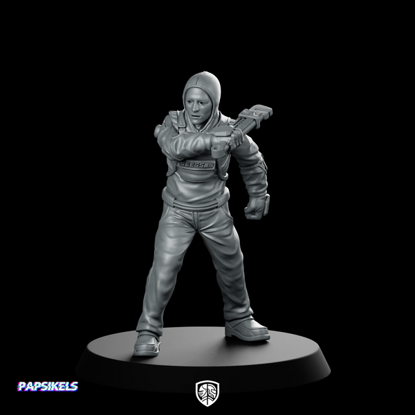 Papz Industries Working Bro 04 Miniature Cyberpunk Gangster