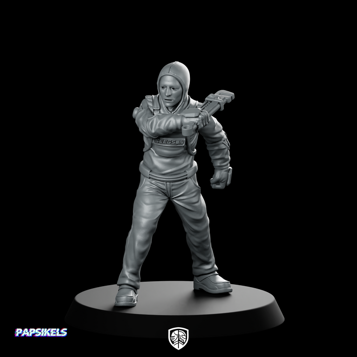 Papz Industries Working Bro 04 Miniature Cyberpunk Gangster