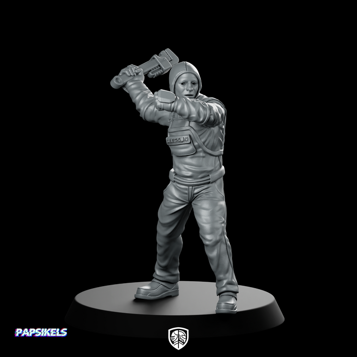 Papz Industries Working Bro 05 Miniatuur Cyberpunk Hamer