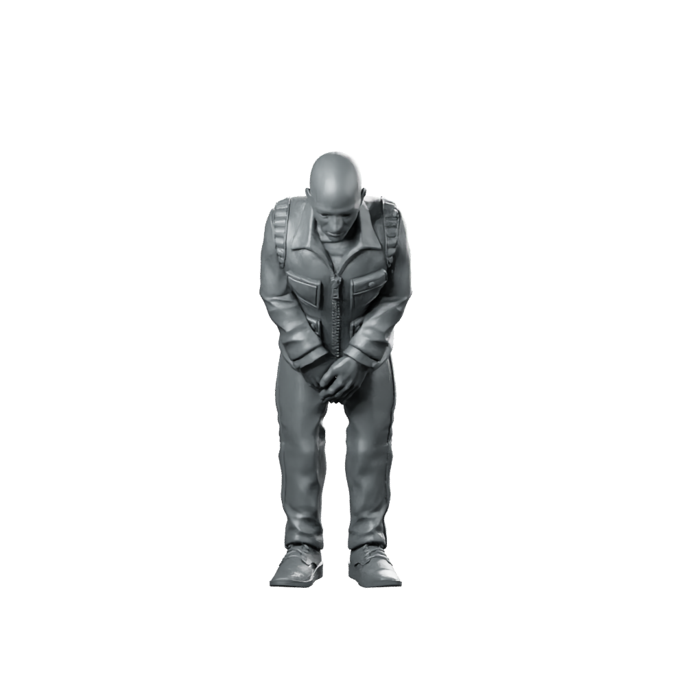 Papz Industries Working Bro H Miniature Cyberpunk NPC Miniature 360 Spin 01